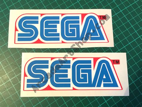 Sega Logo Decal Pair Red For F355 Outrun 2 Scud Race