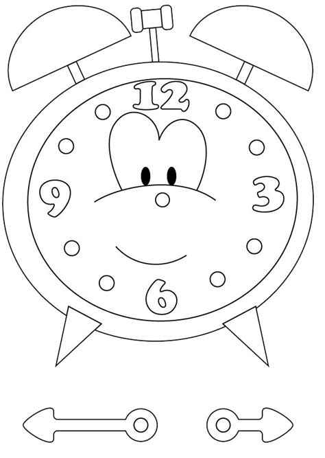 Printable Clock Coloring Pages For Kids Cool2bkids Clock Coloring Images