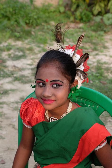 Portrait Of Indian Girl Dancer In Kumrokhali West Bengal India Editorial Photography Image