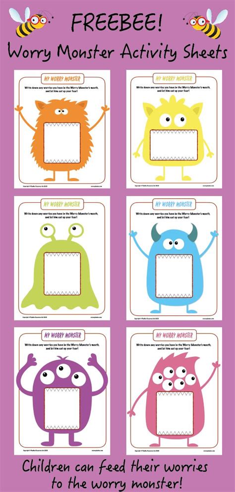 Worry Monster Activity Sheets in 2021 | Monster activities, Feelings