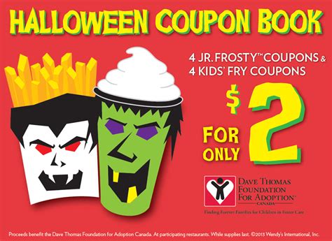 Use this coupon to receive a second 350ml le grec dressing of your choice for free. Wendy's Canada: Halloween Coupon Book Available For $2 ...