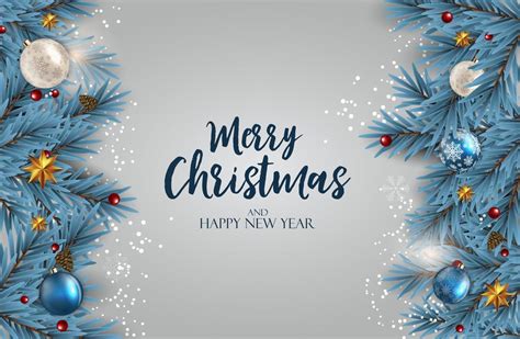 Holiday New Year And Merry Christmas Background Vector Illustration