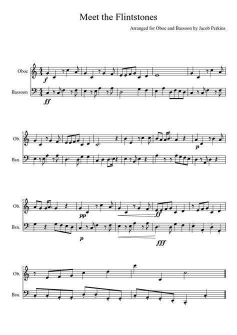 Meet The Flintstones 1st B Flat Clarinet By Digital Sheet Music For