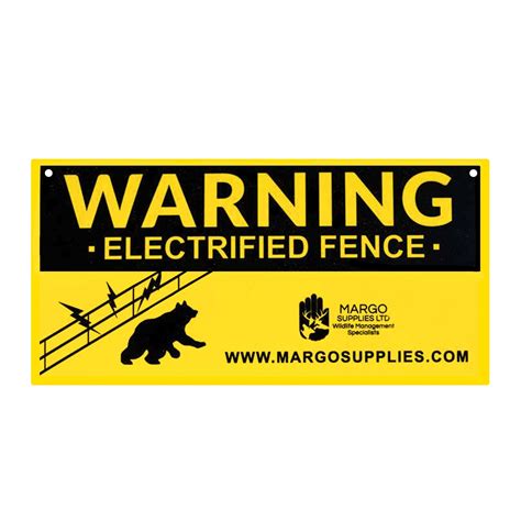 Small Electric Fence Warning Sign Margo Supplies