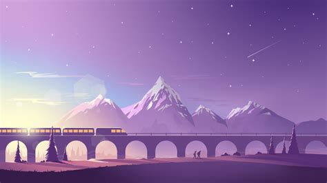 The great collection of aesthetic wallpapers 4k for desktop, laptop and mobiles. Download 1366x768 wallpaper train, bridge, mountains ...