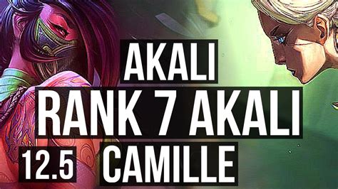 Akali Vs Camille Top Solo Kills Rank Akali Legendary Tr Challenger