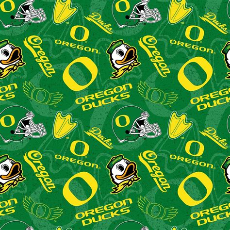 NCAA OREGON DUCKS Watermark Print Football 100% Cotton Fabric | Etsy