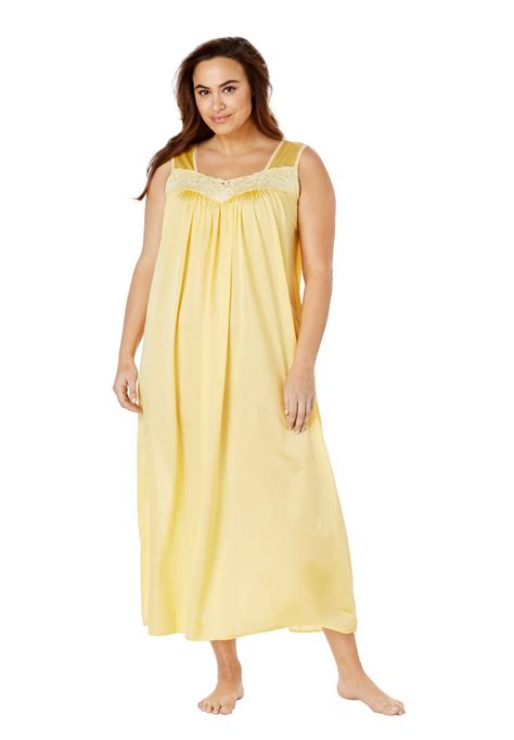 Only Necessities Only Necessities Womens Plus Size Long Tricot Knit Nightgown Nightgown