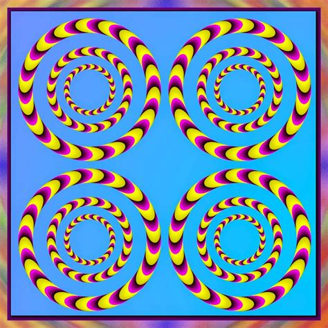 Optical Illusion Rotating Circles 1080x1080 Wallpaper