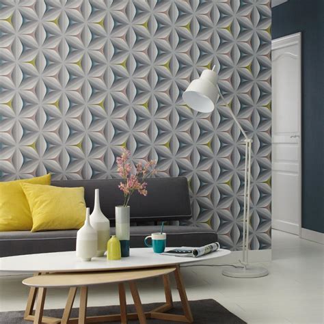 3d wallpaper background abstract design geometry scifi wall geometric cube. 3D Geometric Wallpaper Retro Abstract Embossed Flower ...