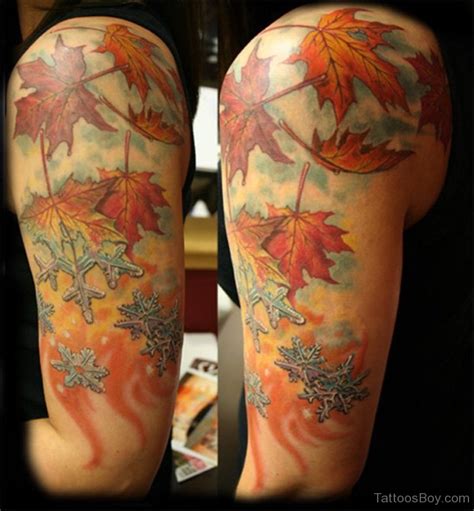 Fall Leaf Tattoo On Half Sleeve Tattoo Designs Tattoo Pictures