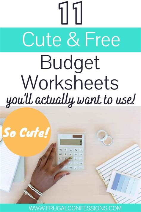 11 Cute Printable Monthly Budget Worksheets Cute And Free