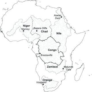 Zambezi river running along the zambezi. Map Of Africa With Rivers - Maping Resources