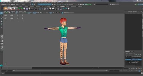 Teen Girl Cartoon 3d Model Rigged Cgtrader