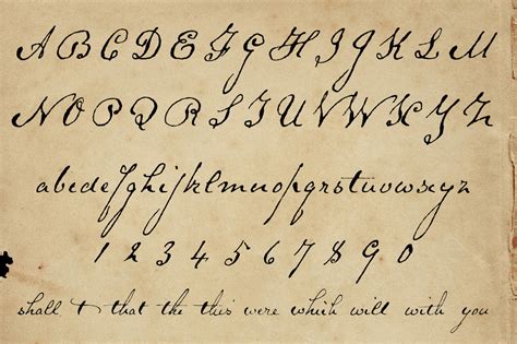 Calligraphy Old Handwriting Font Fragmen Tos
