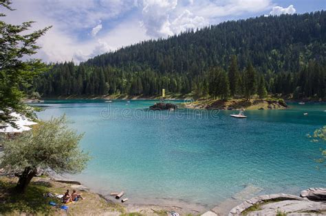 Lake Cauma Switzerland Stock Photo Image Of Touristic 36812090