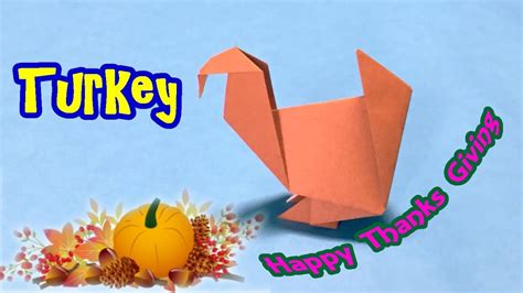 Origami Tutorial To Make Turkey For Thanksgiving Easy Craft Ideas For