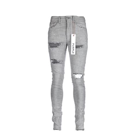 Purple Brand Denim Mens Grey Inside Out Designer Jeans
