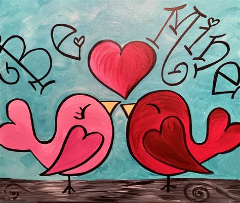 Love Birds Valentines Day Holiday Art Kit Artsy Rose Academy
