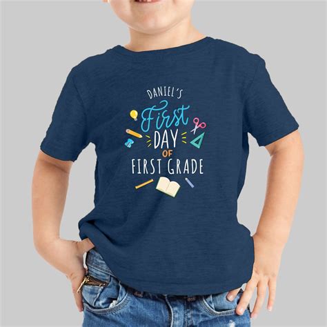 Personalized First Day Of School Youth T Shirt With Grade