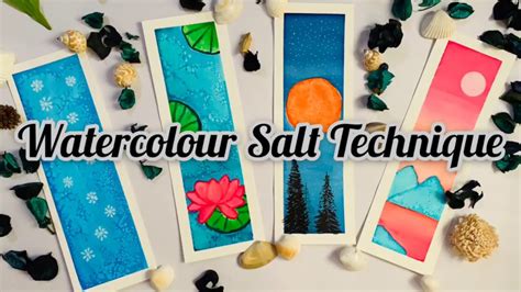 Watercolour Salt Technique Tutorial Youtube