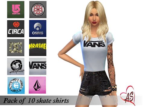 Skate Shirts Set The Sims 4 Catalog