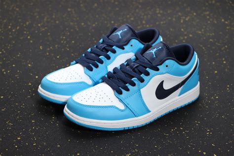 Fashion Nike Air Jordan 1 Low Unc Basketball Shoes Promotion 553558 144