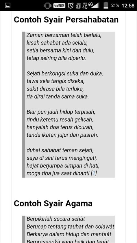 Contoh Syair Persahabatan – Rajiman