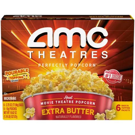 amc theatres movie theatre extra butter microwave popcorn 18 62 oz new 11 95 picclick