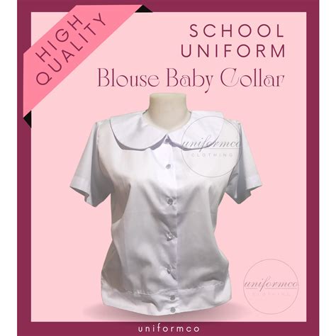 School Uniform Blouse Baby Collar Cotton Cloth For Kindergarten