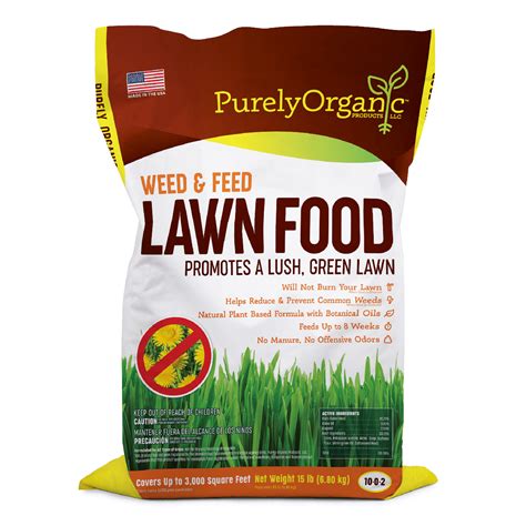 Organic lawn fertilizers are now becoming one of the best investments homeowners can make. Purely Organic Products Weed & Feed Lawn Food (15 Lb ...