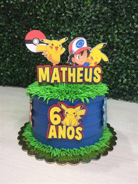 Birthday Cake Desserts Food Pokemon Cakes Pokemon Birthday Kids