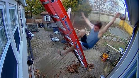 Boston Man Falls From Ladder While Climbing To His Roof Youtube