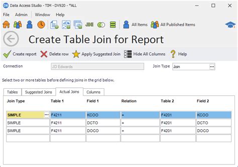 Define A Join Manually Reportsnow Das User Guide