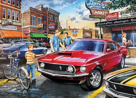 Masterpieces 1000 Pcs Jigsaw Puzzle Featuring Classic Muscle Cars