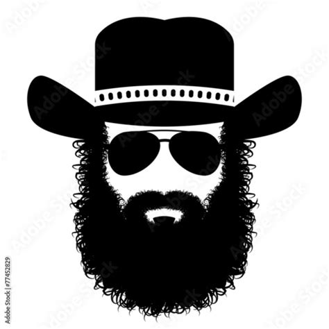Bearded Man Silhouette Stock Vector Adobe Stock