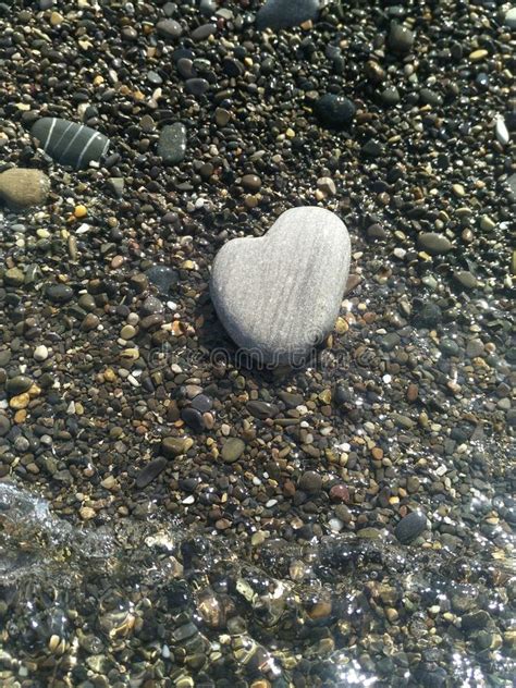 Heart Stone Kardiak Cardiac Activity Lies Boulder Shore Sea
