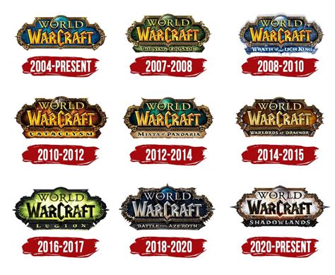 World Of Warcraft Logo Symbol History PNG 3840 2160