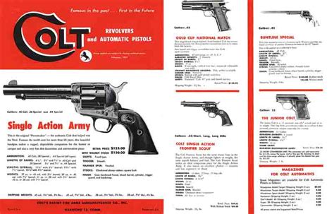 Colt 1957 Revolvers And Pistols Wprices Cornell Publications