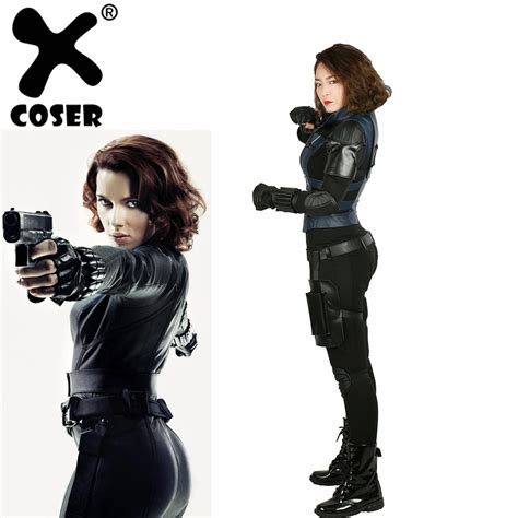 Xcoser Avengers Infinity War Black Widow Cosplay Full Set Costume Brand