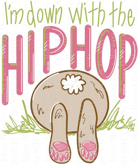 Hip Hop Bunny Tail Png Image File Easter Art Hand Drawn Hand Etsy In