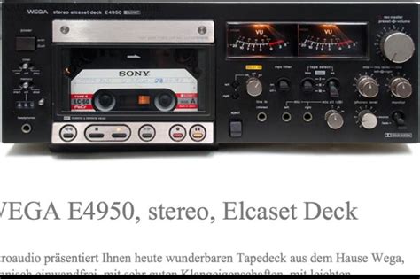 5 out of 5 stars. WEGA E4950 Elcaset Deck (made by SONY) 3 Motor/3 Head ...