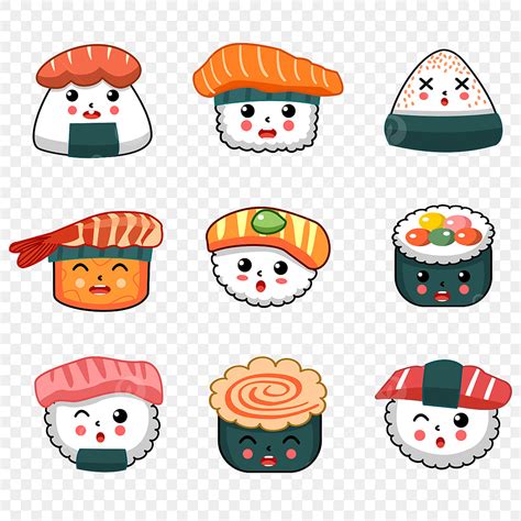 Kawaii Sushi Png Picture Kawaii Cartoon Sushi Cartoon Sushi Sushi