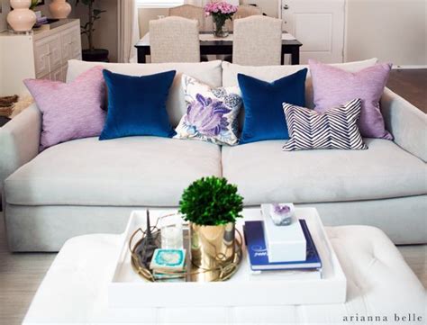 Blue And Purple Pillows Arianna Belle One Room Challenge