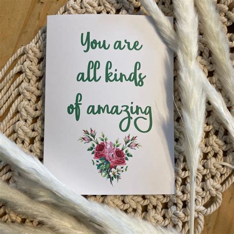 You Are All Kinds Of Amazing Card Single Or Pack Of 3 Etsy