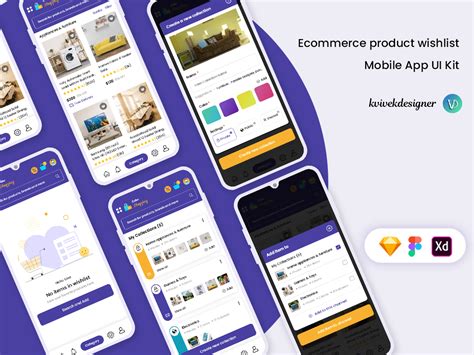 Ecommerce Product Wishlist Mobile App Ui Kit Uplabs