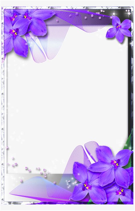 Purple Floral Borders And Frames