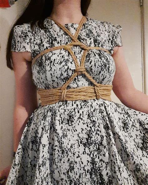 cute harness in a cute dress 👗 r bondage