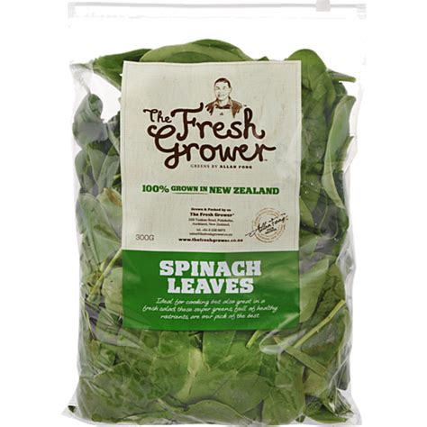 Baby Spinach 300g Bag Fresh Vegetables The Fresh Market St Johns
