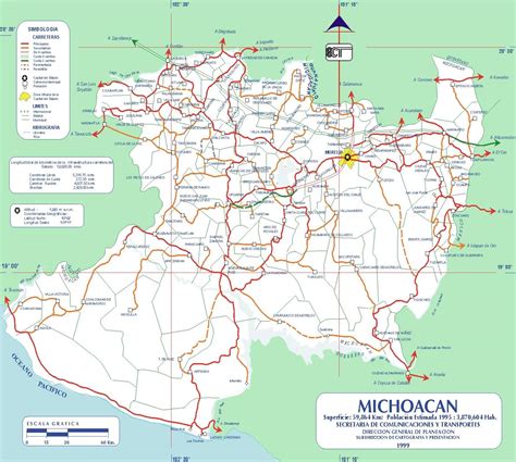 Mapa De Michoacan Estado Mexico